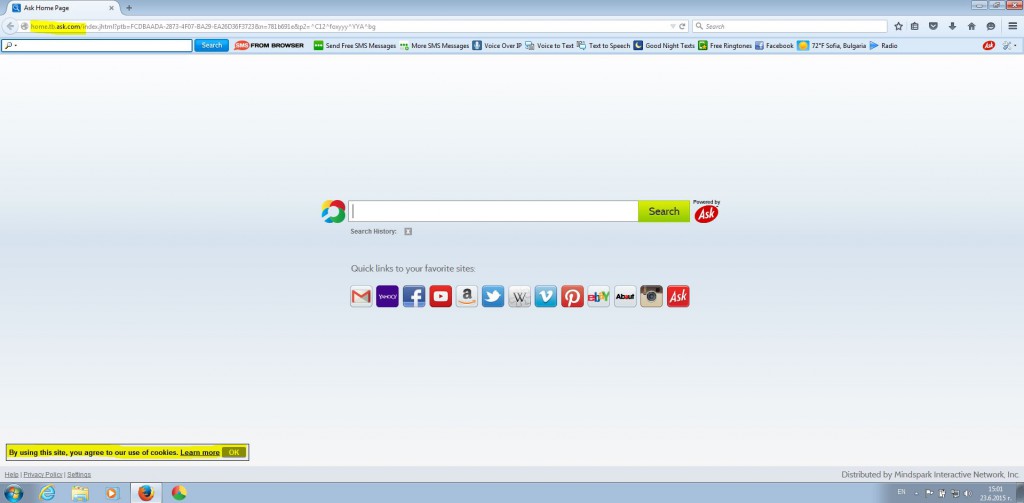 homepage-sms-da browser