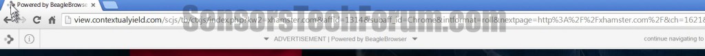beagle browser-pop-up