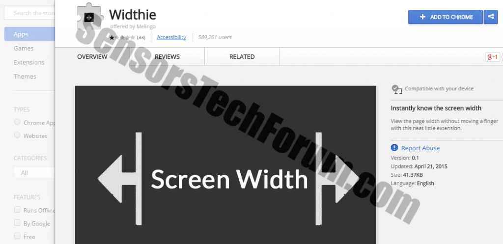 widthie-Browser-Erweiterung