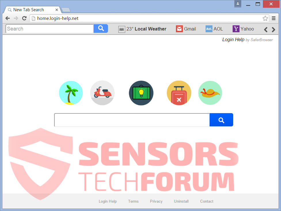 SensorsTechForum-Login-help-home-page-toolbar-browser-hijacker-search
