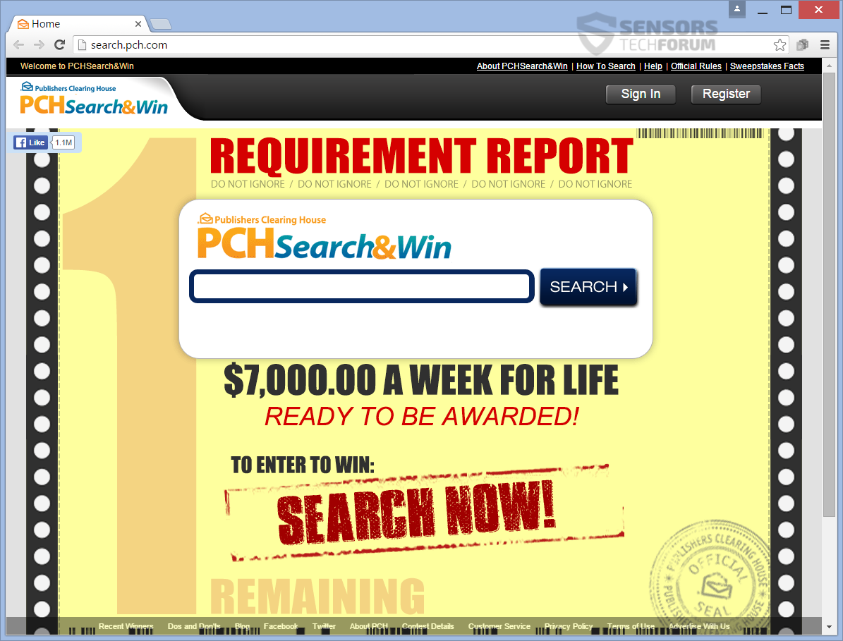 SensorsTechForum-pch-search-and-win-search-pch-com-browser-hijacker
