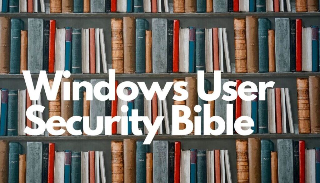 bíblia de segurança do usuário windows