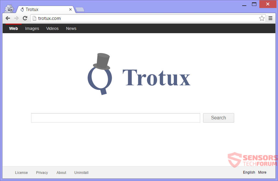 SensorsTech-Forum-trotux-com-browser-hijacker-main-site-page