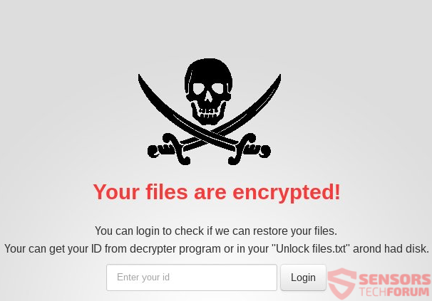 STF-alma-vestuario-ransomware-virus-cráneo-insignia de pantalla del sitio