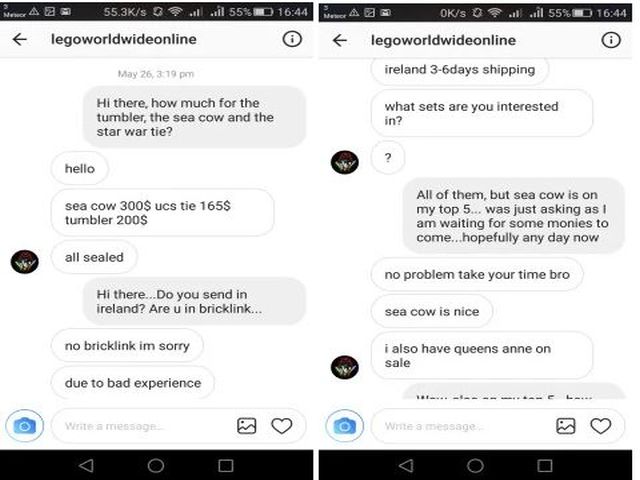 Instagram inkooporder scam