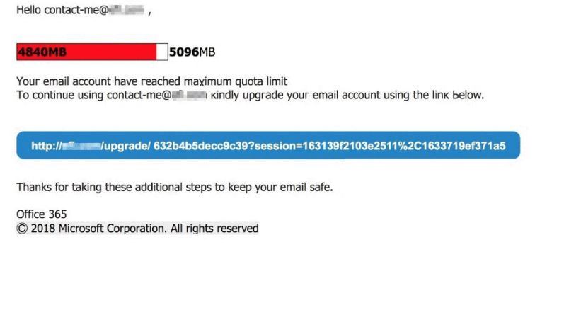 ZeroFont phishing angreb billede