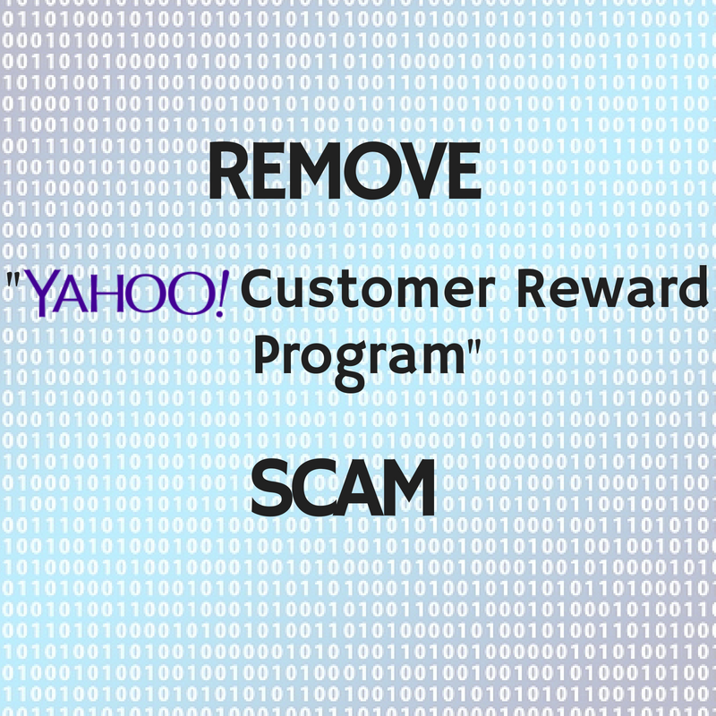 Retire Yahoo Recompensas al Cliente estafa programa de su PC sensorstechfroum