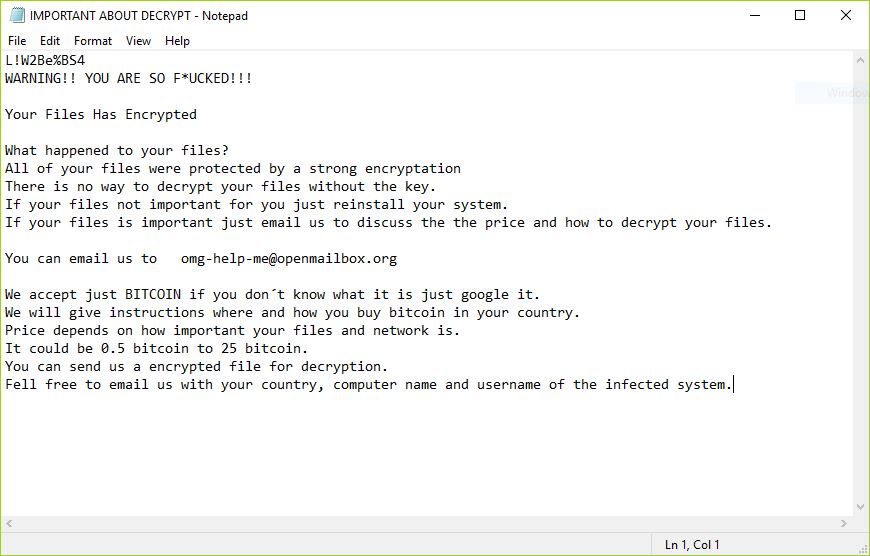 Cassetto Virus image ransomware note .cassetto  extension