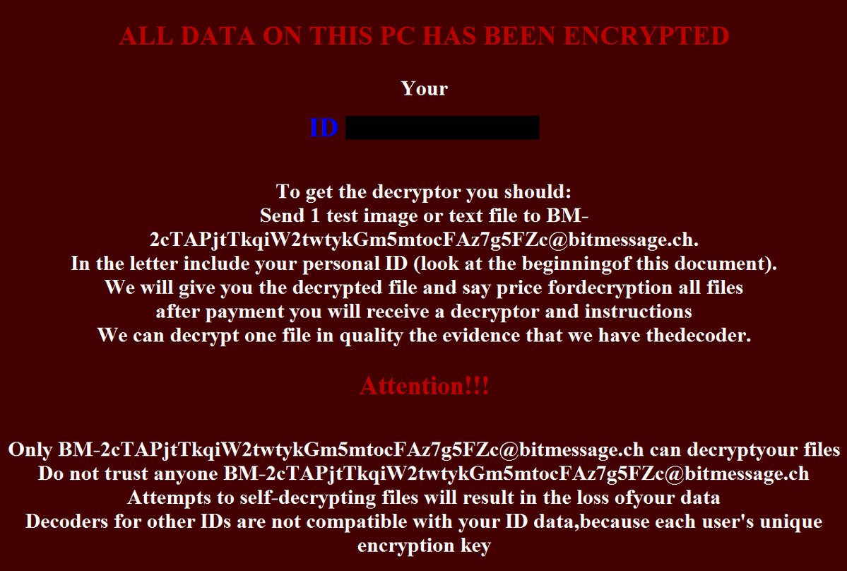 How To Decode Files hta BadNews ransomware ransom note sensorstechforum