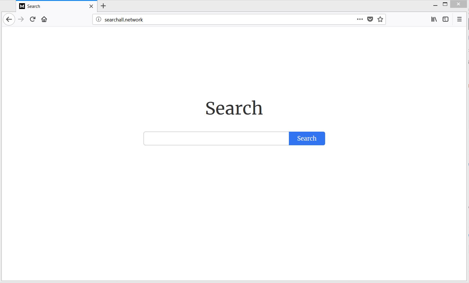 Searchall.network hijacker main page hoax search engine sensorstechforum