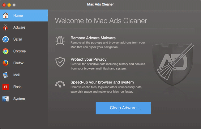 Rimuovere Mac Ads Cleaner PUP