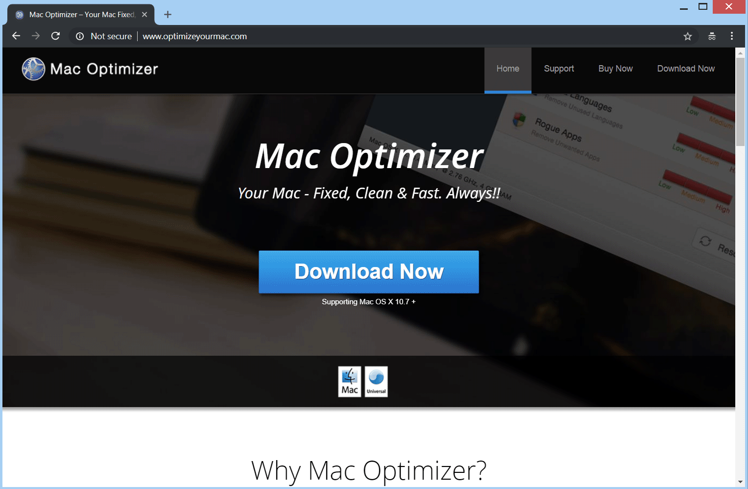 Remover o filhote otimizador do Mac