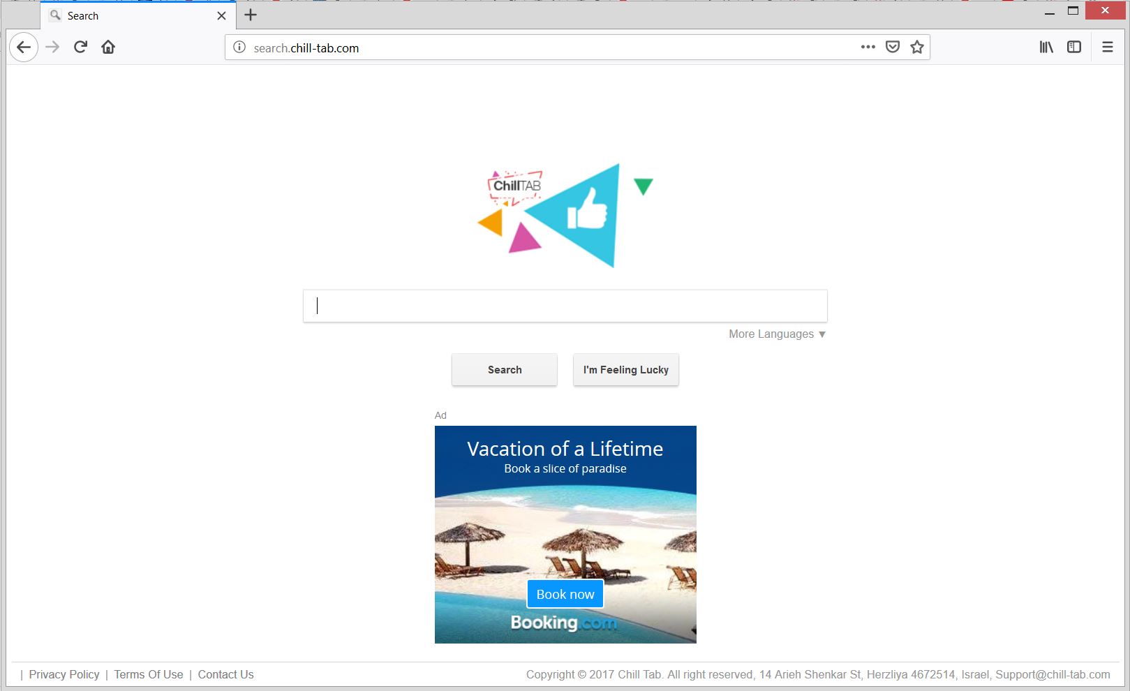 search.chill-tab.com pirate de l'air affecté navigateur Web Firefox guide de retrait Mac sensorstechforum