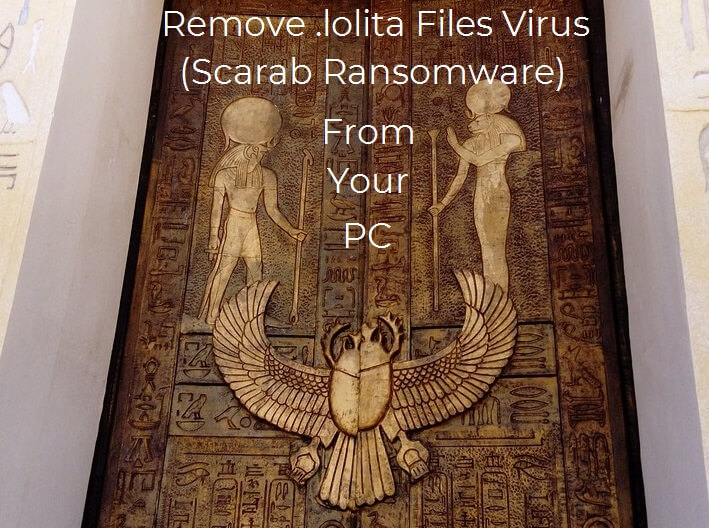 Lolita Files virus testo scarabeo ransomware porte Cleopatra