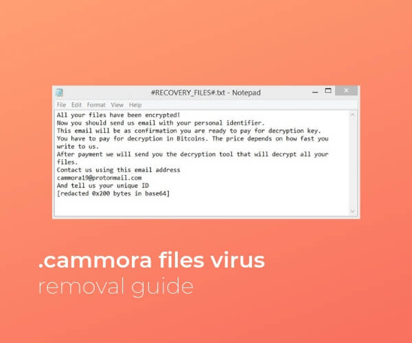 remove cammora files virus sensorstechforum guide