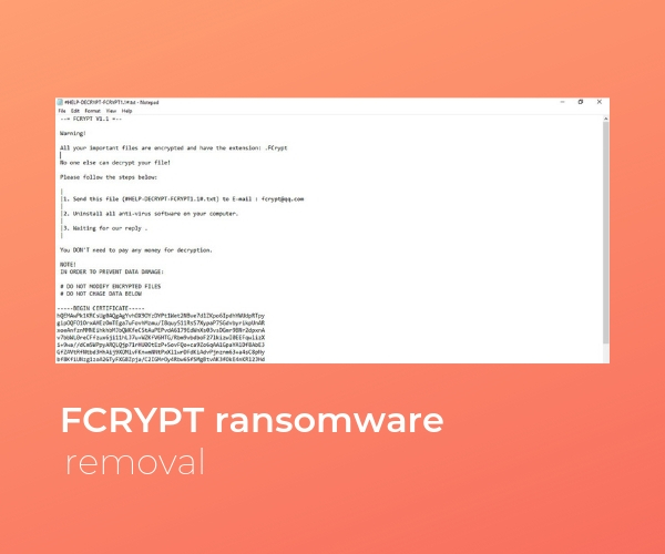 remove fcrypt ransomware sensorstechforum guide