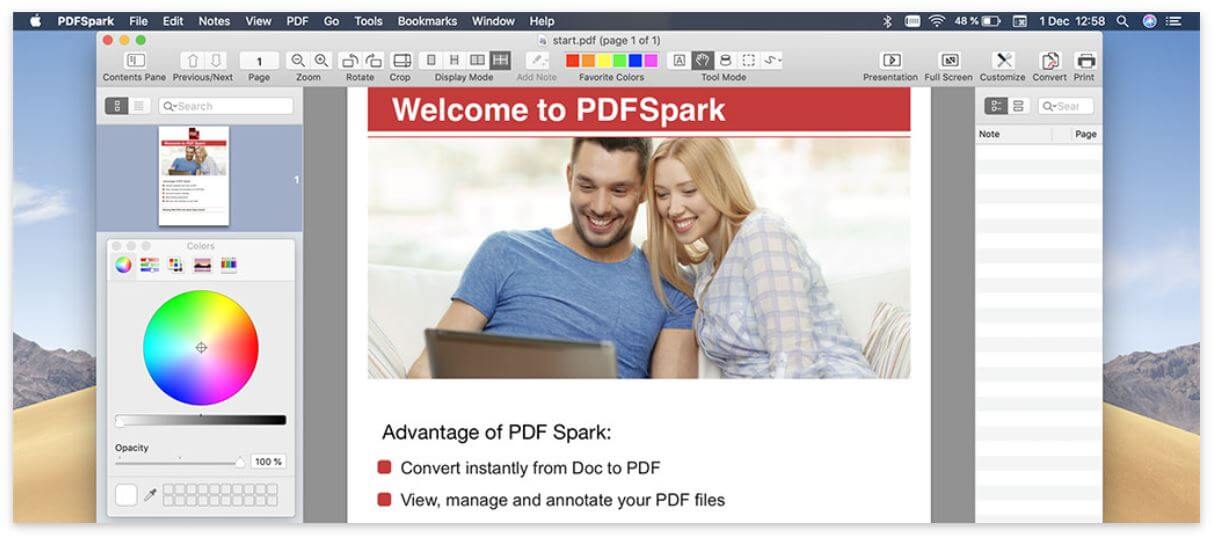 interface do programa indesejado pdfspark