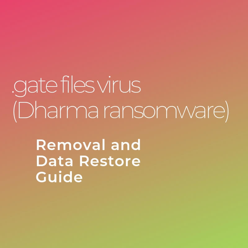 remove gate files virus ransomware sensorstechforum removal guide