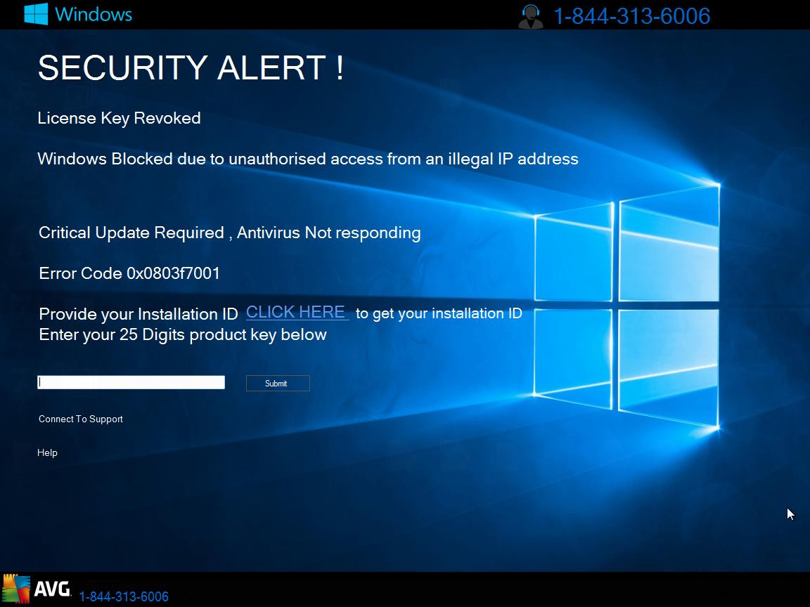 security alert screen