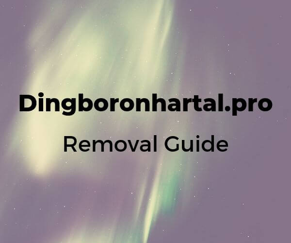 remove Dingboronhartal pro ads sensorstechforum removal guide