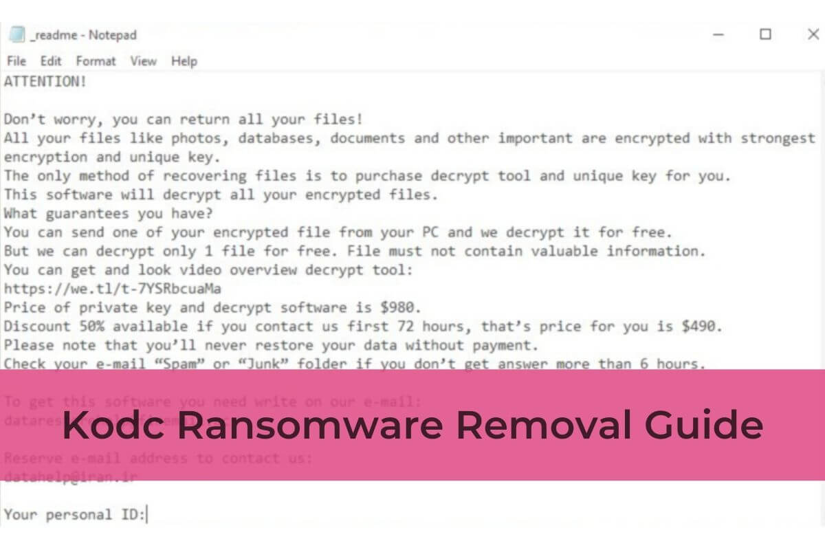 remove kodc virus ransomware stf