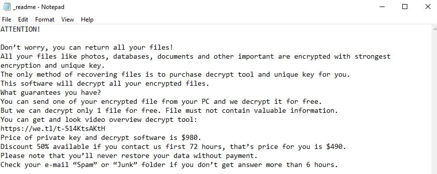 foop virus ransom note ransomware removal guide