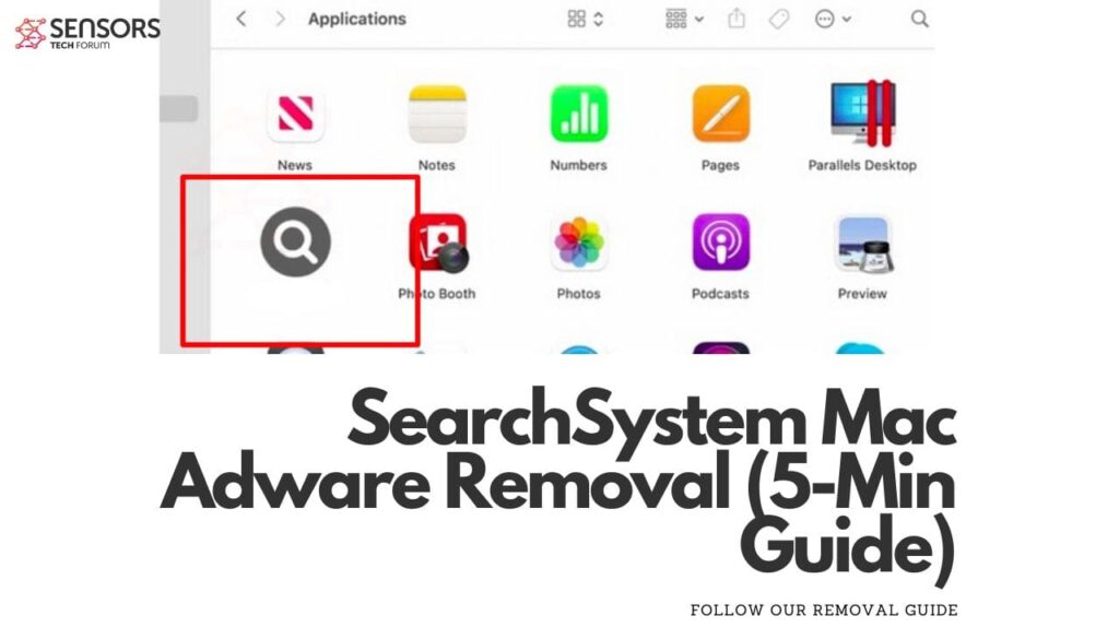 Suppression des logiciels publicitaires SearchSystem Mac (5-Guide minimum)-ma