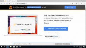 home page del browser cryptotab