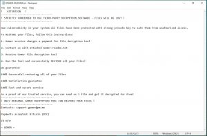 Gomer-readme.txt ransom note