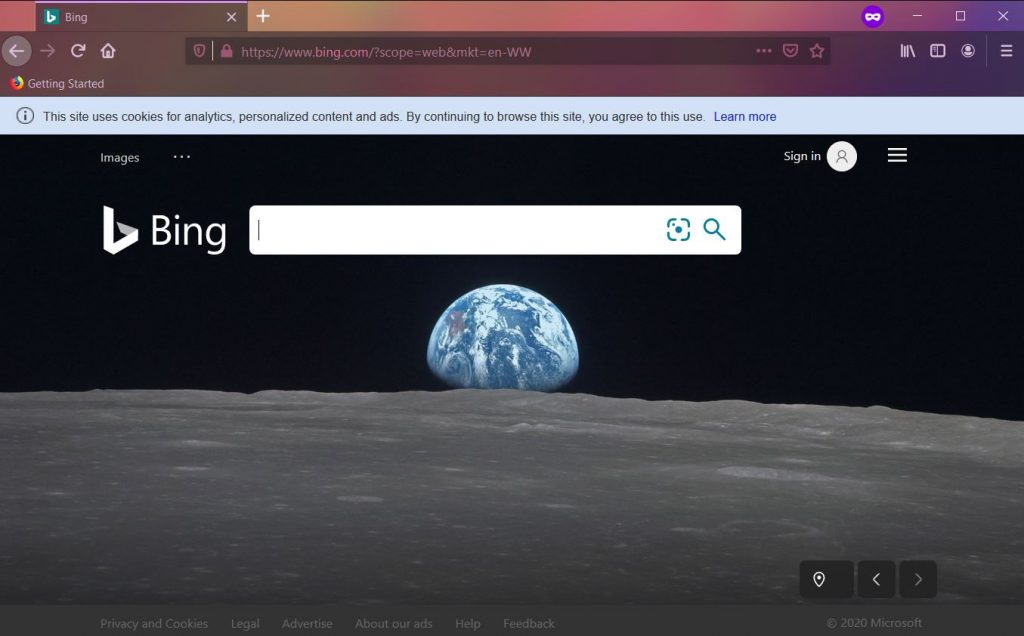 Fastecosearch.com reindirizza a Bing Search guida alla rimozione stf