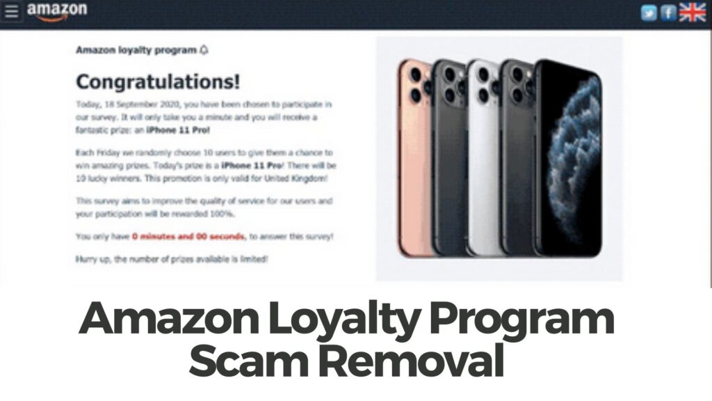 Amazon Loyalty Program Scam Pop-up - REMOVAL