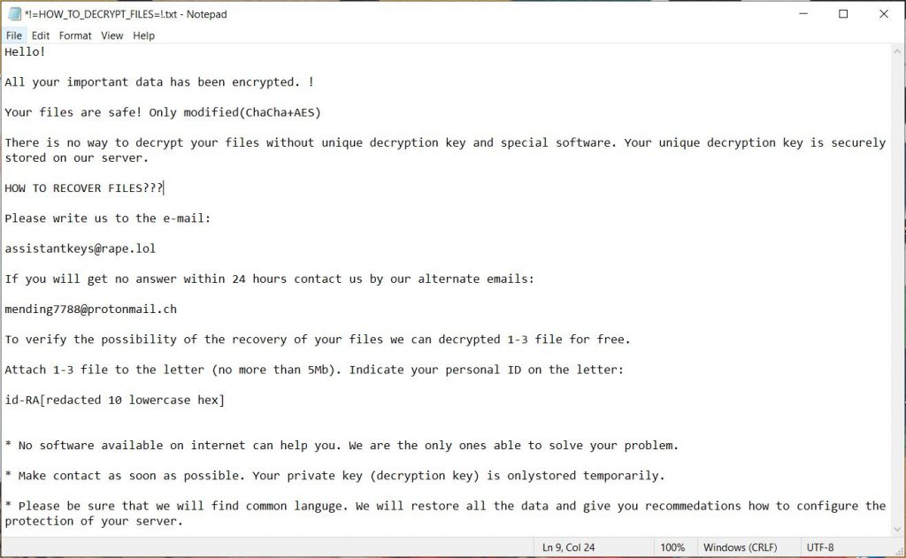 != HOW_TO_DECRYPT_FILES =! txt ransom note curator virus