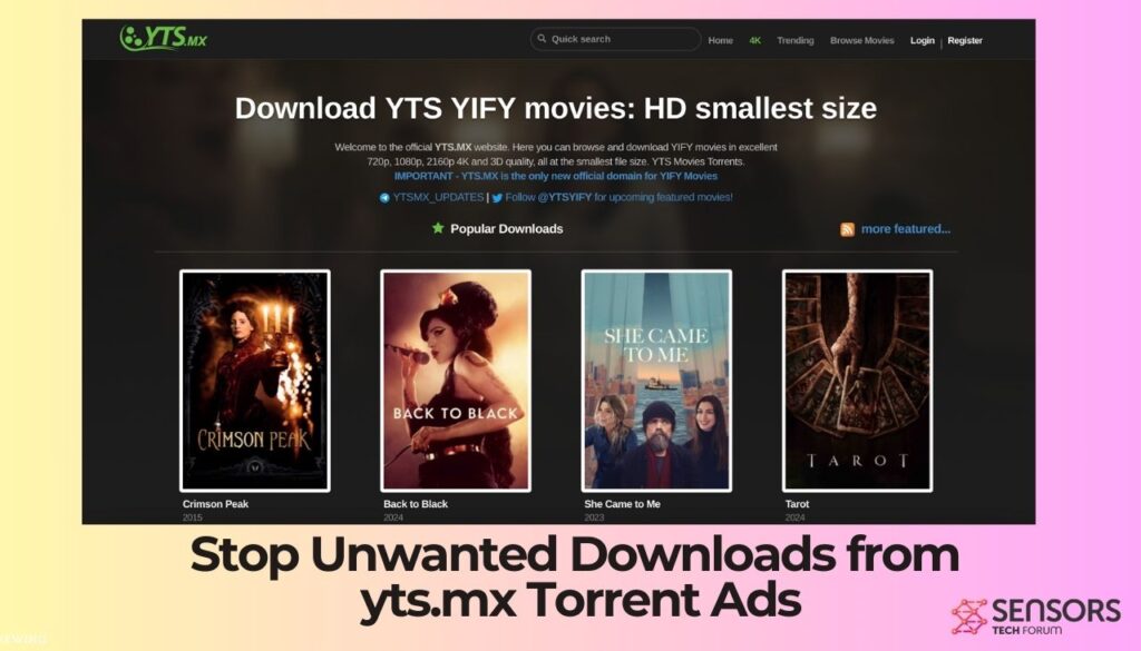 Stop Unwanted Downloads from yts.mx Torrent Ads