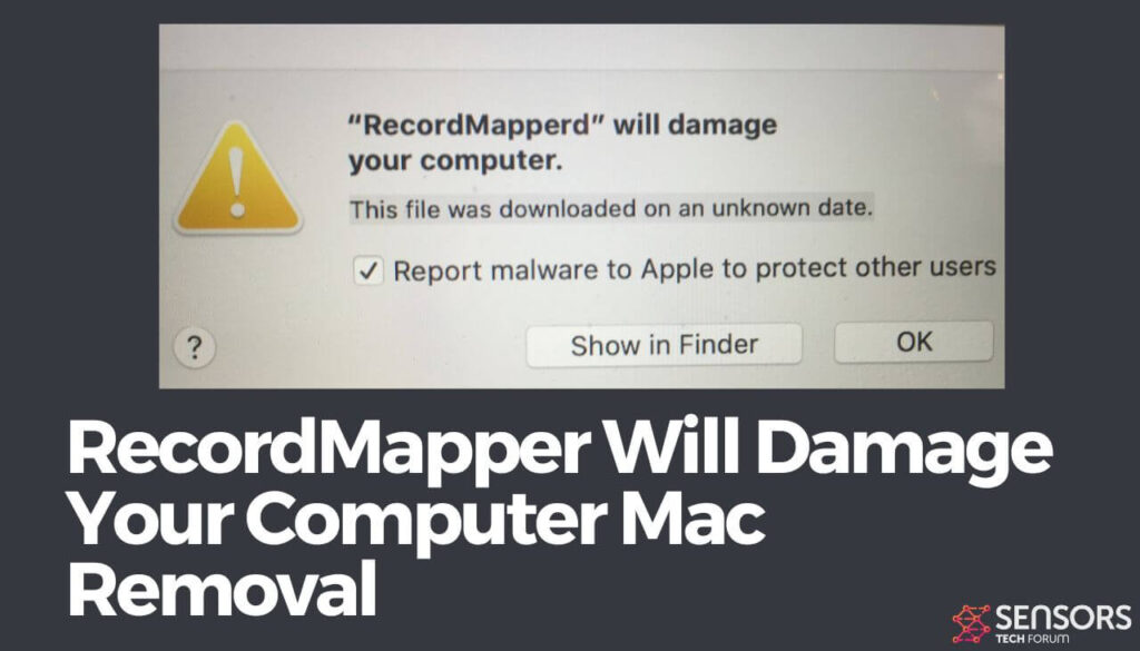 RecordMapper danificará seu computador Remoção de Mac
