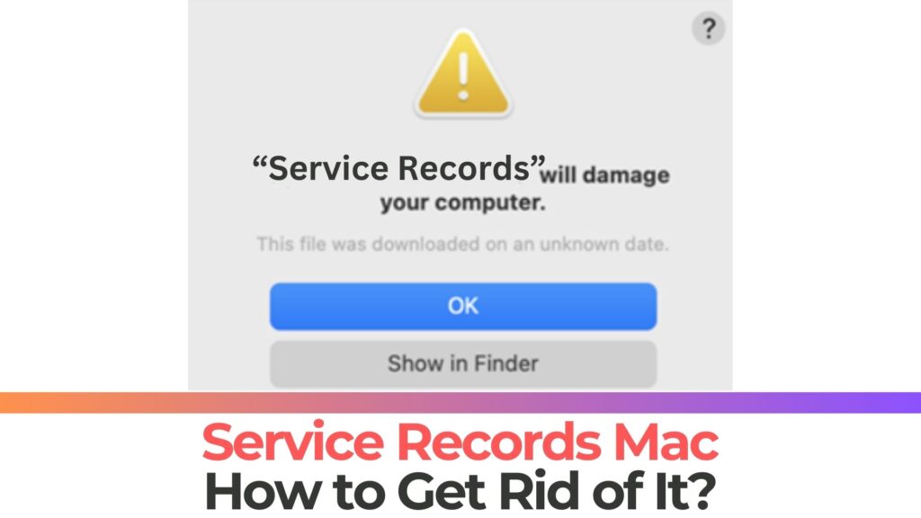 Remoção de registros de serviço do Mac