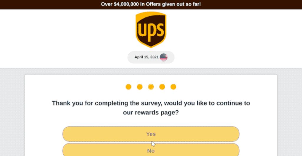 UPS Rewards Fraud