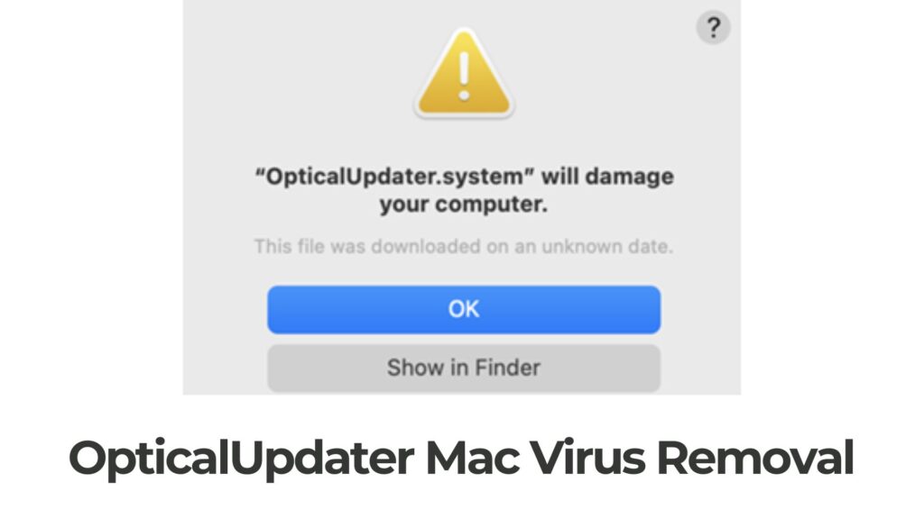 OpticalUpdater.gqa dañará su computadora Mac