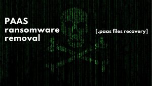 rimuovi paas virus ransomware .paas file recupera sensortechforum