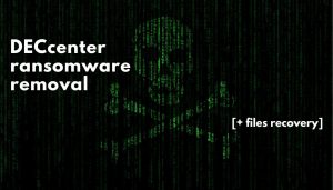 fjerne DECcenter ransomware virus DECcenter filer sensorstechforum guide