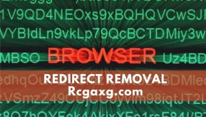 eliminar los anuncios del navegador Rcgaxg.com y los sensores de PC del navegador seguro