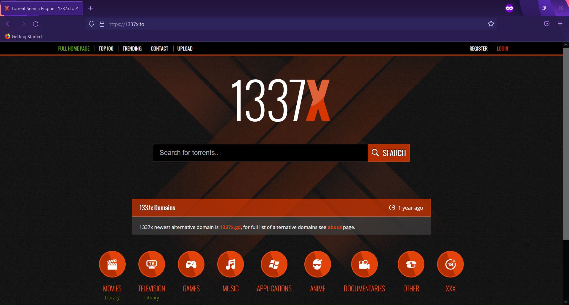 1337x.to-Anzeigen im Browser sensortechforum