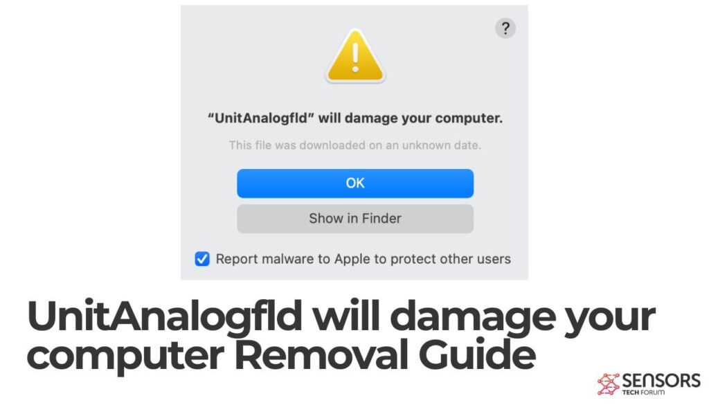 UnitAnalogfld はコンピュータに損傷を与えます。取り外し - 分