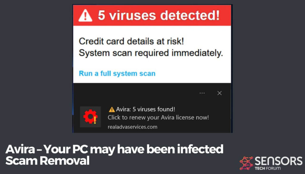 Avira – Votre PC a peut-être été infecté
