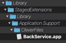 backservice mac eliminar