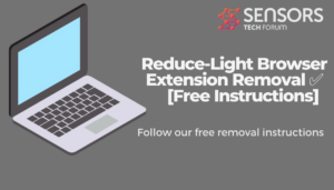 Reduce-Light ブラウザ拡張機能の削除 [無料の説明] - Sensorstechforum
