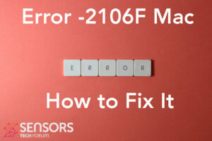 Error -2106F qué es y cómo solucionarlo en mac