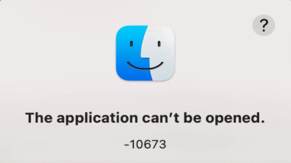 No se puede abrir la aplicación 10673