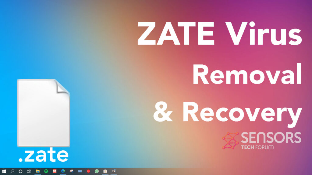Guia de descriptografia de arquivos de vírus Zate - Correção de remoção gratuita