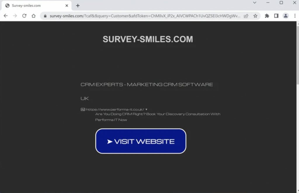 página de inicio de Survey-Smiles.com