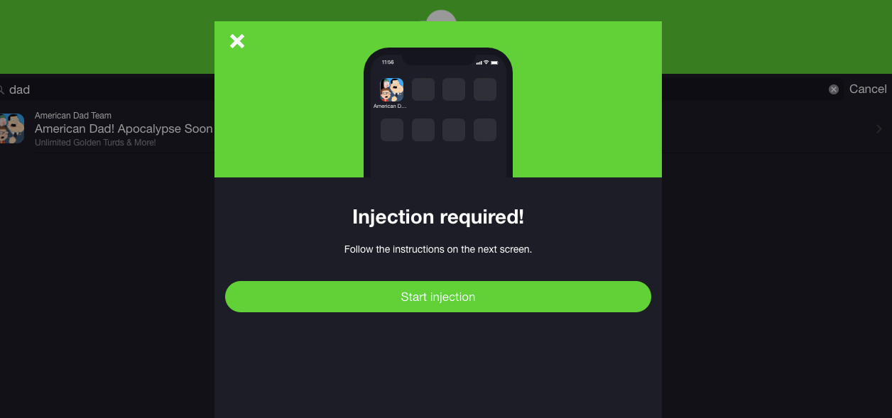 È richiesta l'iniezione di iPhone di Smmsky.co iOS Virus